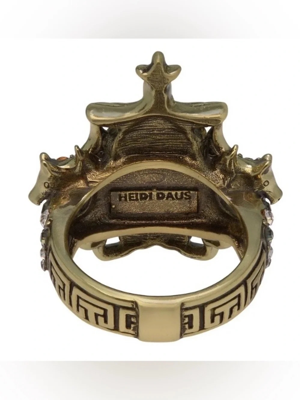 Heidi Daus Collective Wisdom Ring Crystal Resin Chinoise Size 9 - Picture 3 of 3